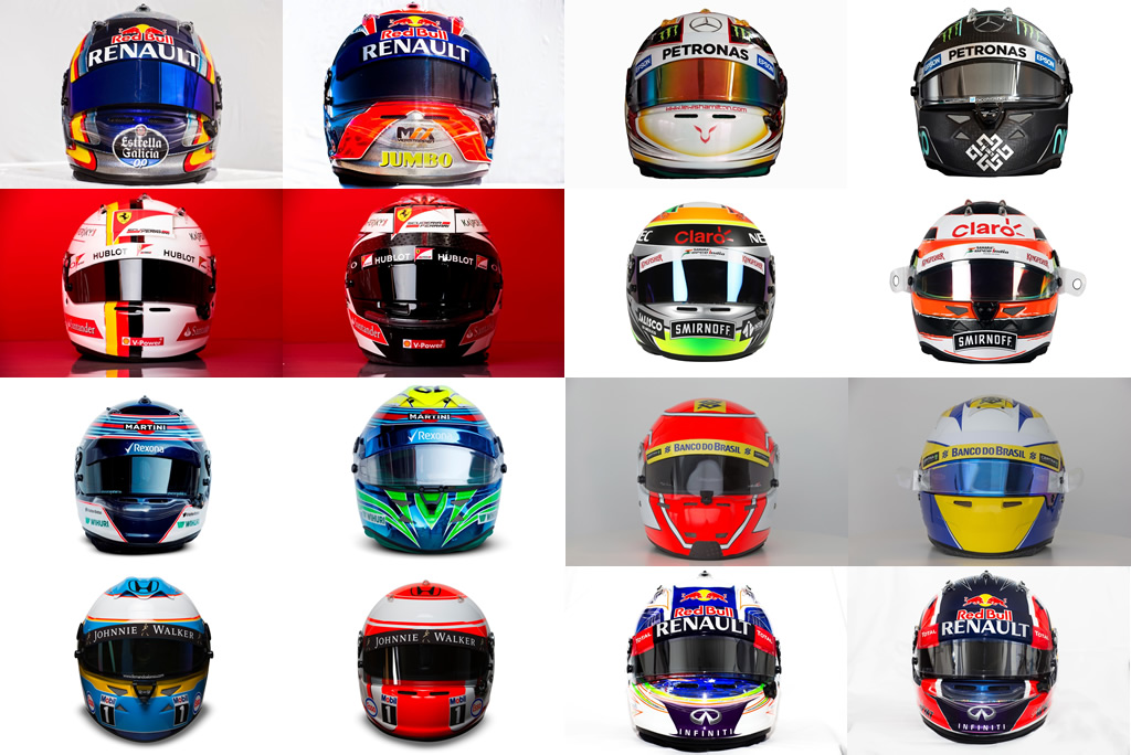 Cascos de los pilotos de Fórmula 1 para la temporada 2015 ...
